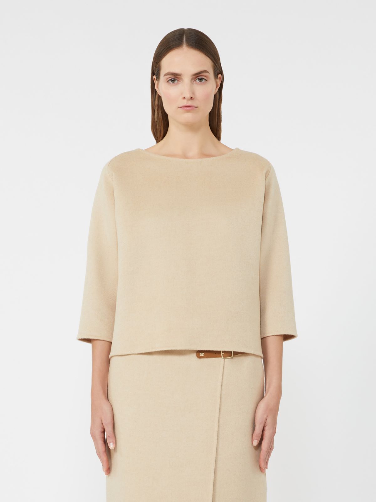Crew-neck camel blouse - ALBINO - Max Mara - 2