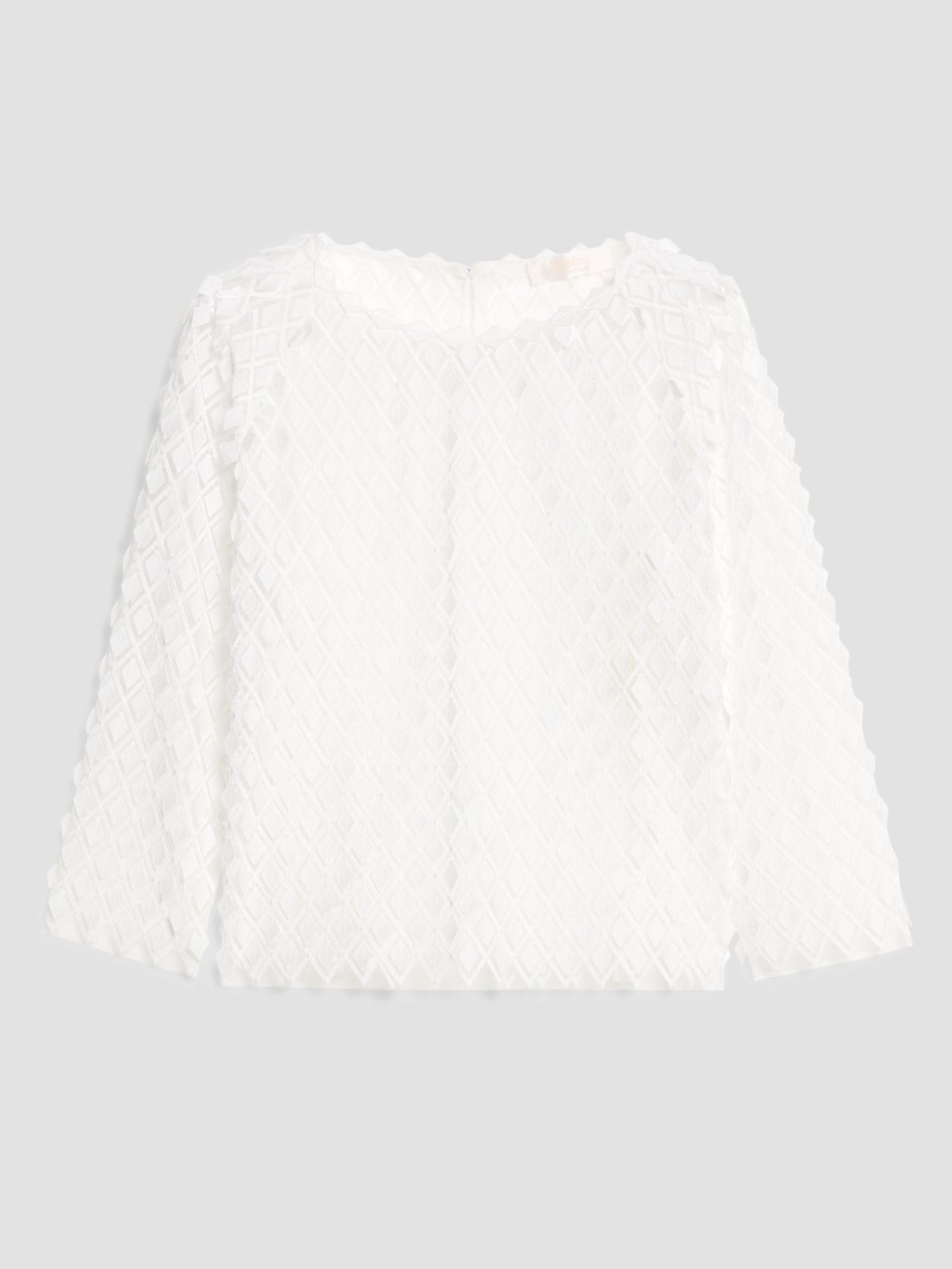 Bluse aus besticktem Tüll - WEISS - Max Mara