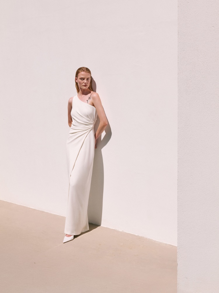 Cady one-shoulder dress + SILK - Max Mara