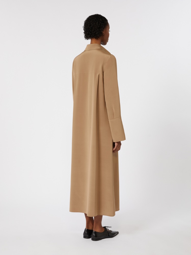 MAXMARA セルティコ フリツ トラウサ CELTICO2411131151600 003 Silk crêpe de Chine dress, hazelnut brown | 