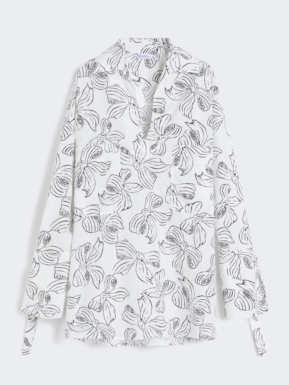 Printed cotton shirt dress - WHITE - Max Mara - 9
