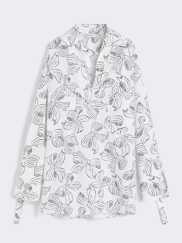 Printed cotton shirt dress - WHITE - Max Mara