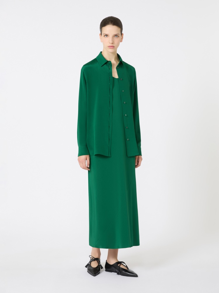 Crêpe de Chine dress - EMERALD - Max Mara
