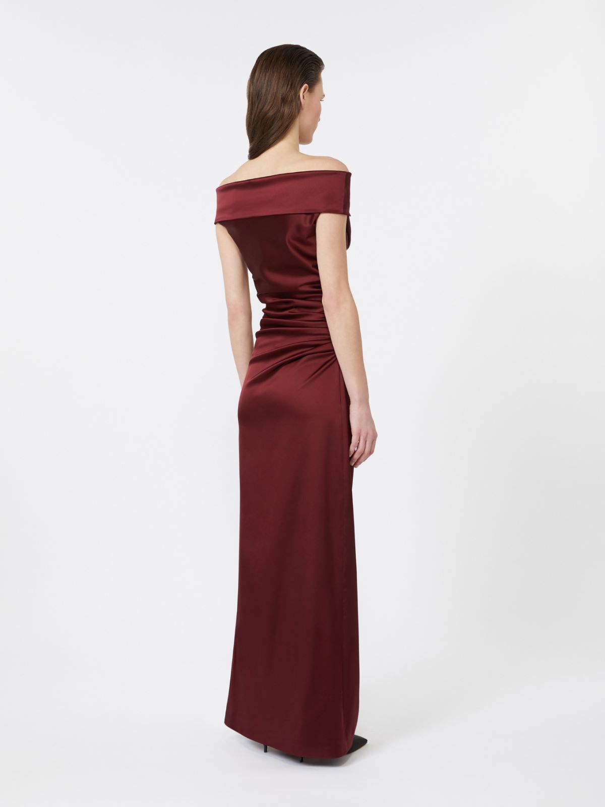 Long stretch satin dress - RASPBERRY - Max Mara - 3