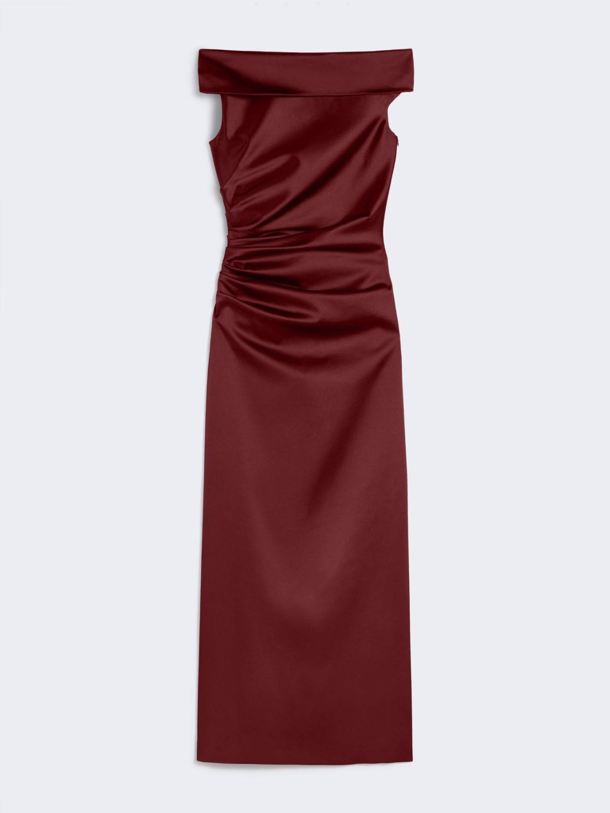 Long stretch satin dress - RASPBERRY - Max Mara - 9