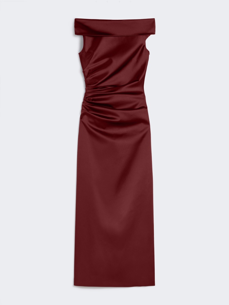 Long stretch satin dress - RASPBERRY - Max Mara