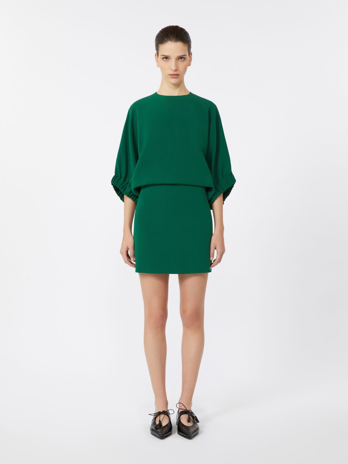 Sukienka z tkaniny cady - SZMARAGDOWY - Max Mara - 2