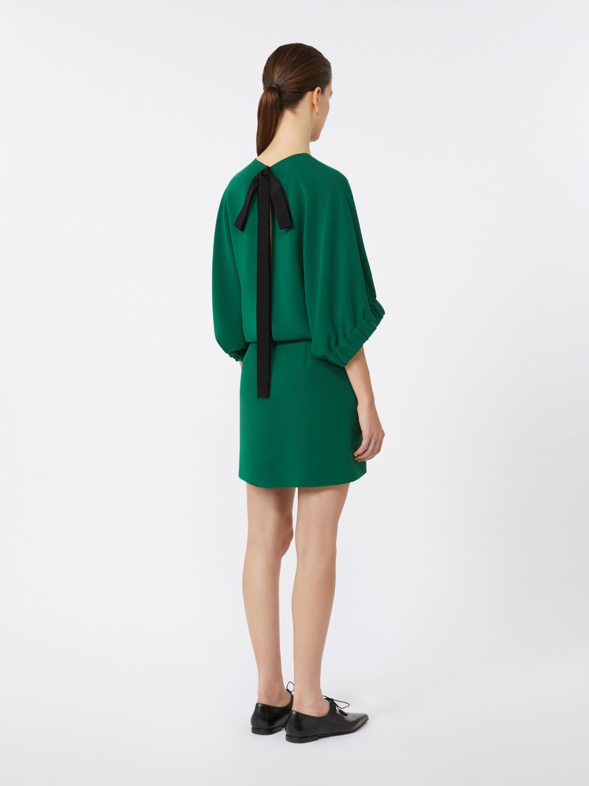 Sukienka z tkaniny cady - SZMARAGDOWY - Max Mara - 3
