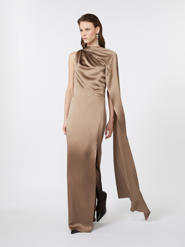 One-shoulder dress in satin - MUD - Max Mara