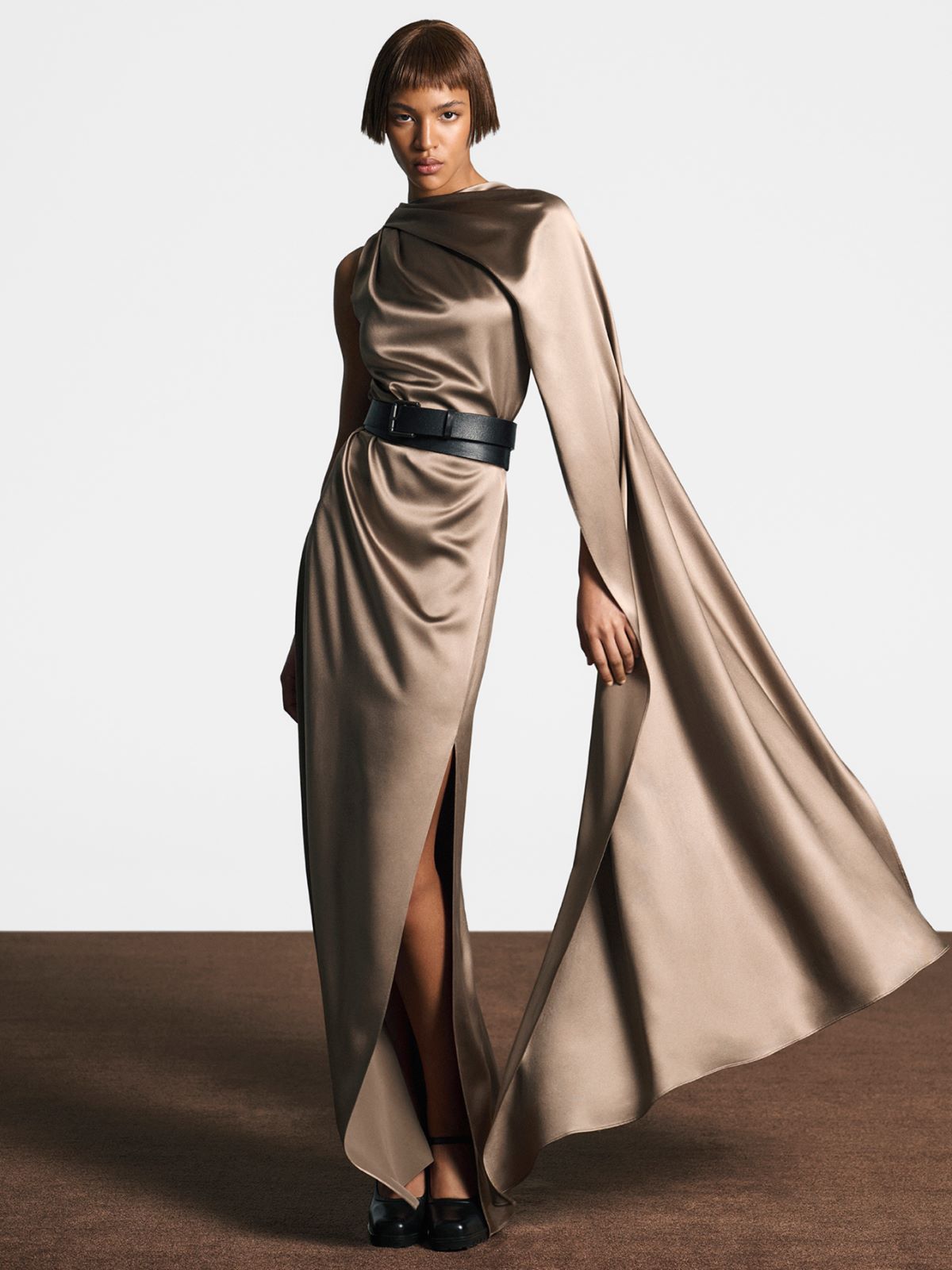 One-shoulder dress in satin - MUD - Max Mara