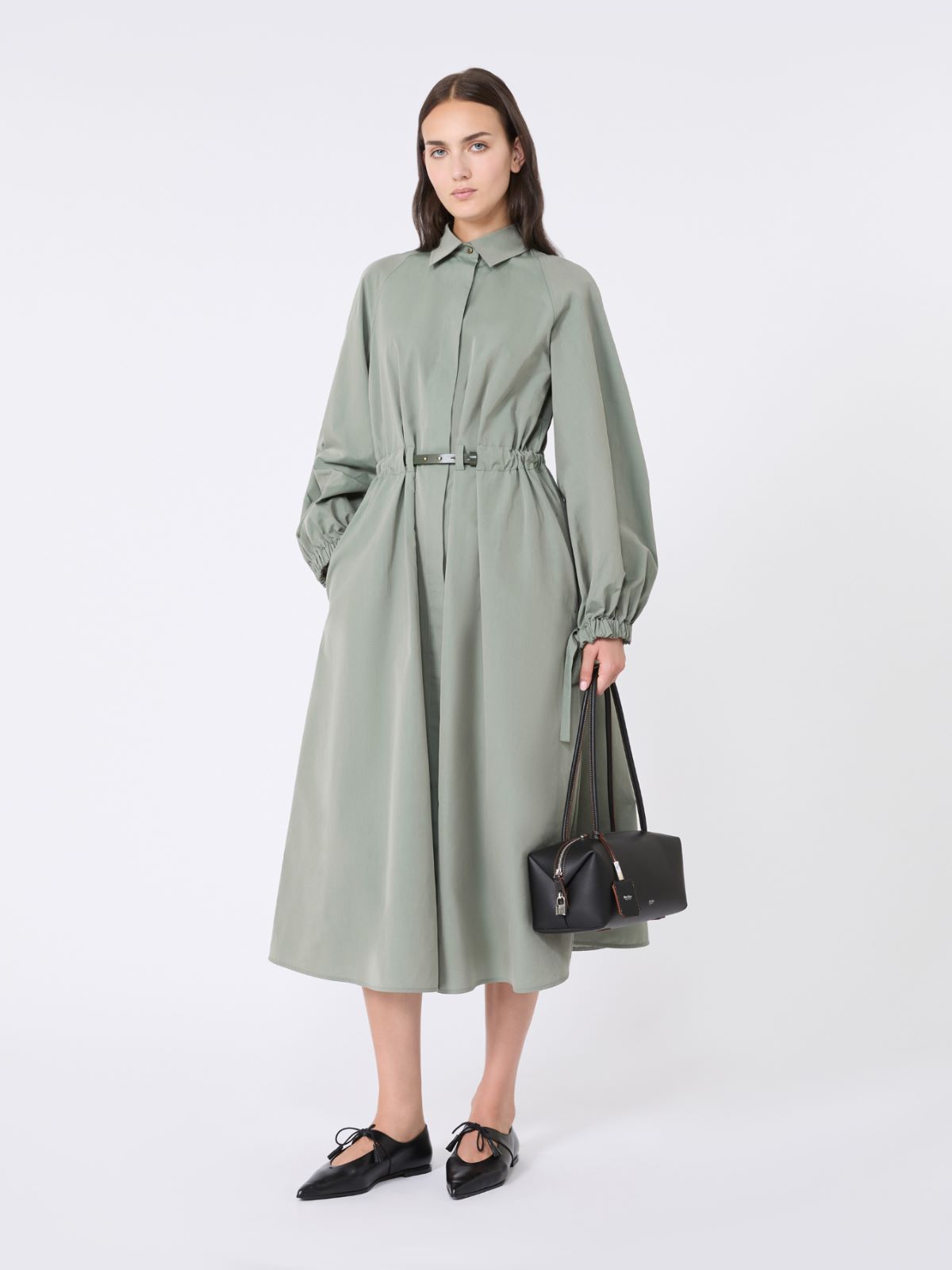 비아레 코튼 드레스 - SAGE GREEN - Max Mara