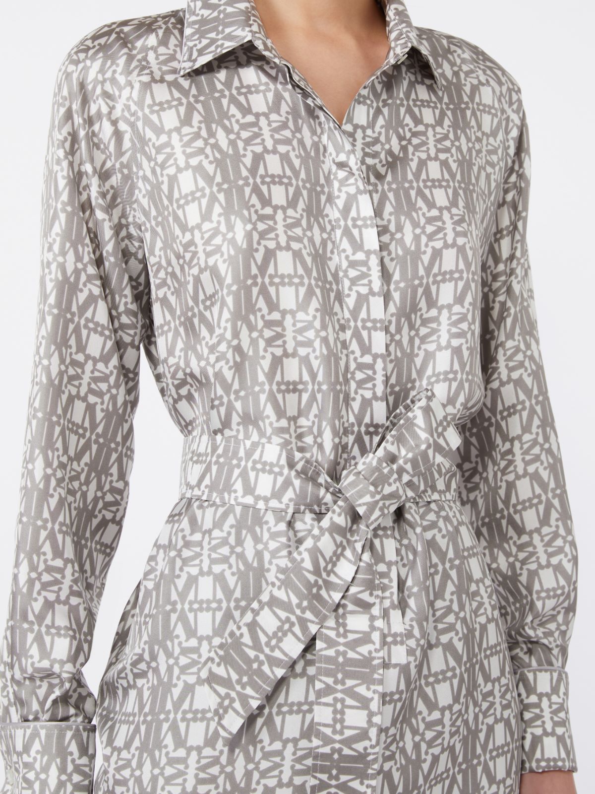 Printed silk shirt dress - SILK - Max Mara - 4