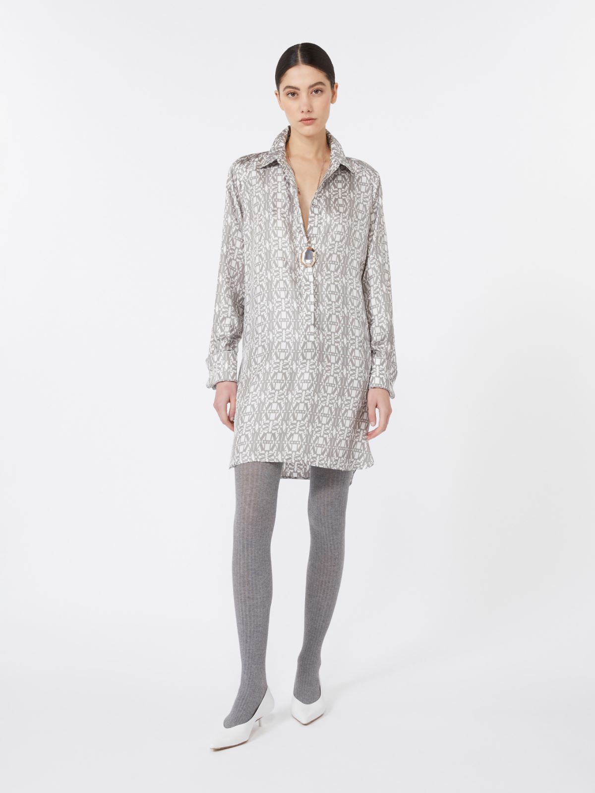 Hemdblusenkleid aus bedruckter Seide - SEIDE - Max Mara - 9