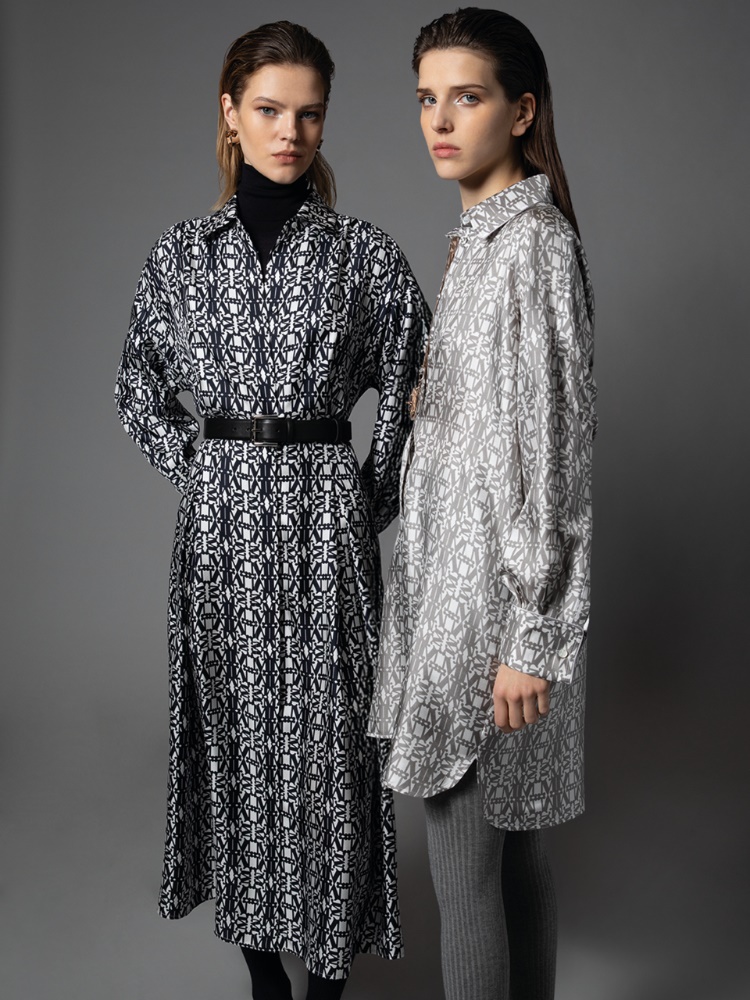 Printed silk shirt dress + SILK - Max Mara
