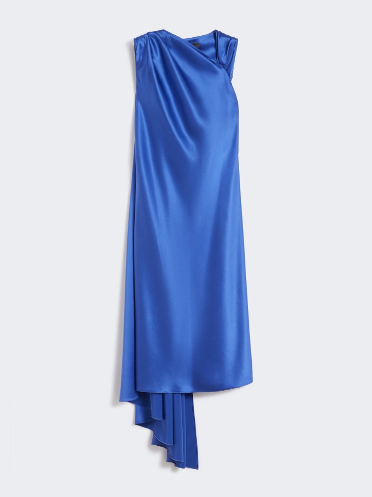 Silk satin cocktail dress - CORNFLOWER BLUE - Max Mara