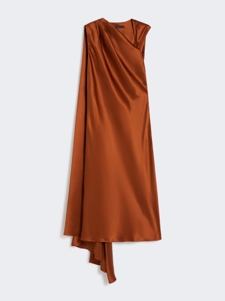 Silk satin cocktail dress - BROWN BRONZE - Max Mara
