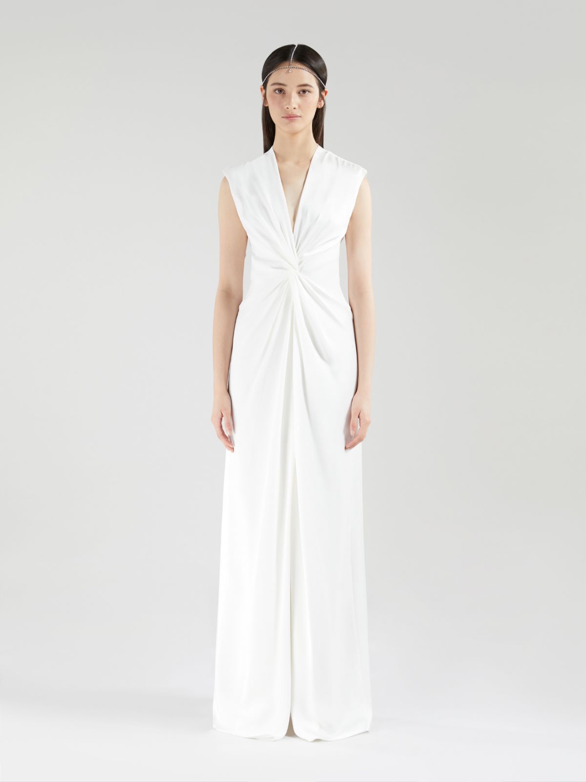 Envers satin draped dress - WHITE - Max Mara - 10