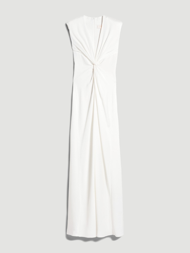 Robe drapée en envers satin - BLANC - Max Mara