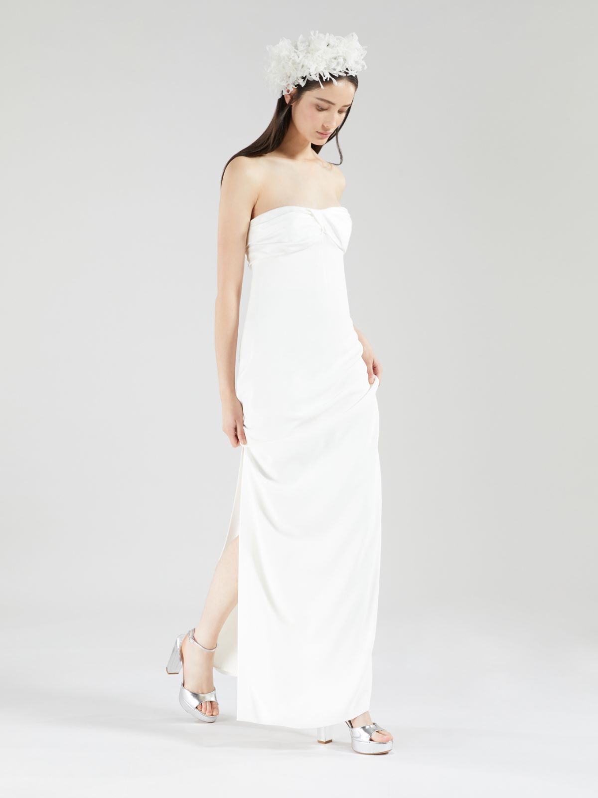 Envers satin bustier dress - WHITE - Max Mara - 9