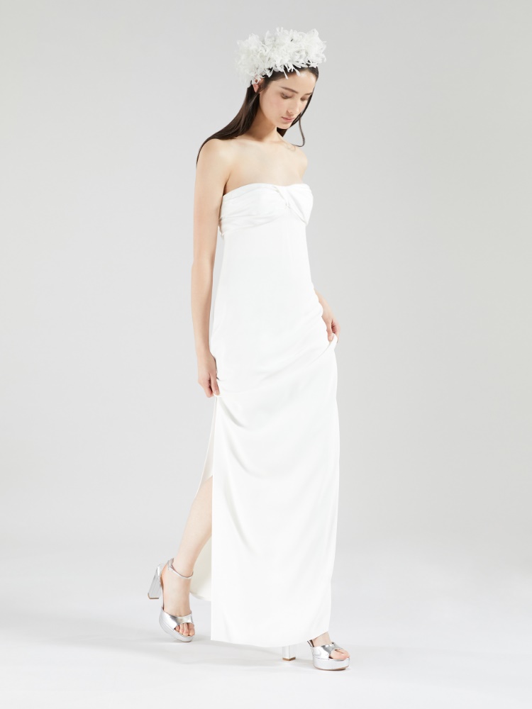 Bustierkleid aus Envers-Satin - WEISS - Max Mara