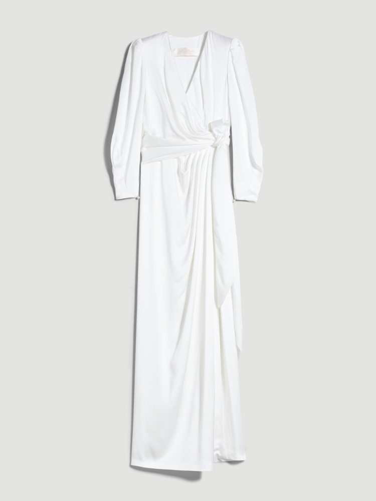 Kleid aus Envers-Satin - WEISS - Max Mara