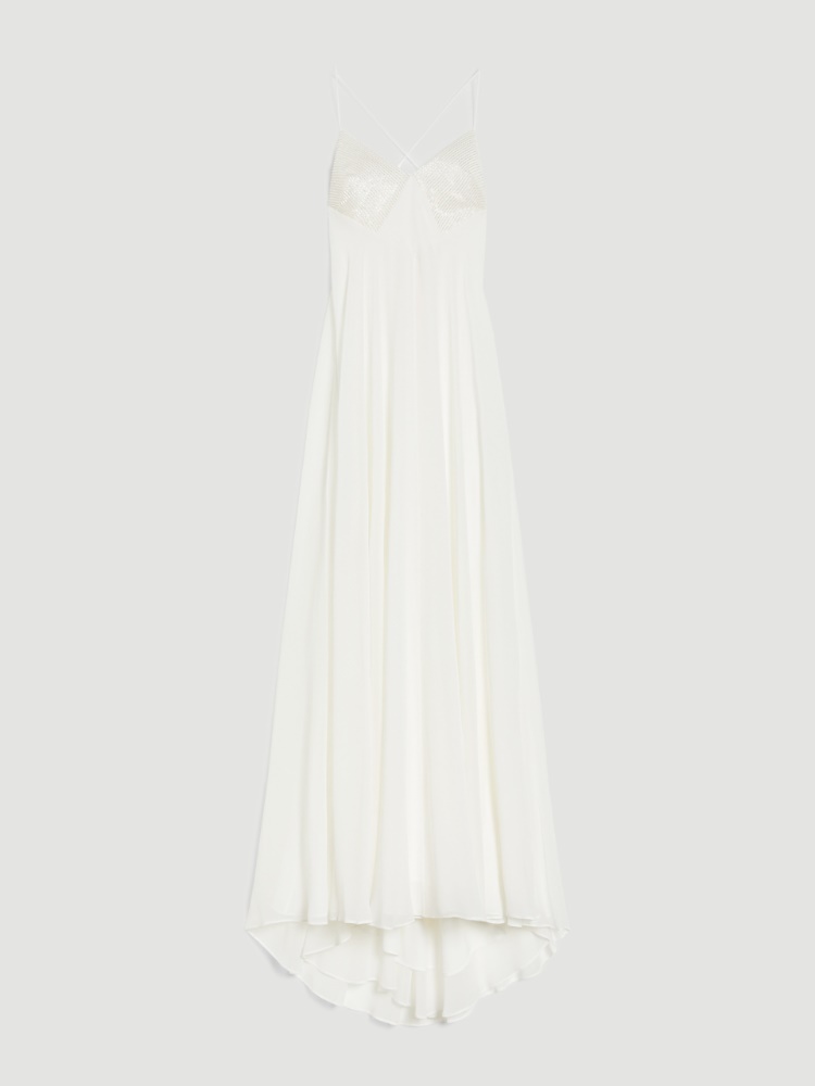 ワンピース MAX MARA WHITE ETTE CALMI LONG DRESS Max Mara White Georgette Calmi Long Dress | italist, ALWAYS