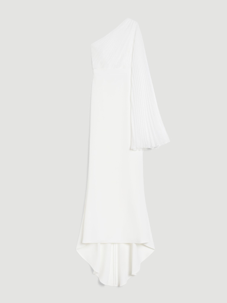 One-Shoulder-Kleid aus Chiffon und Cady - WEISS - Max Mara