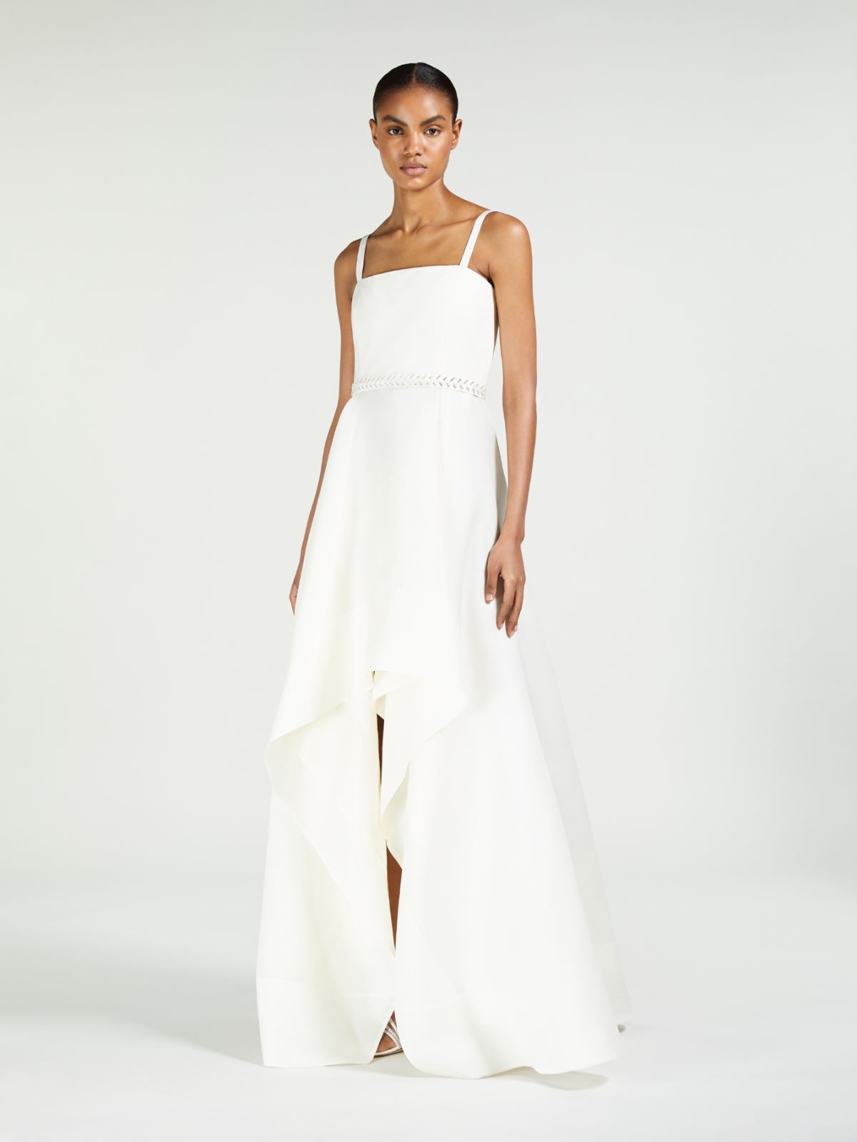 Asymmetric silk gazar dress - SILK - Max Mara - 10