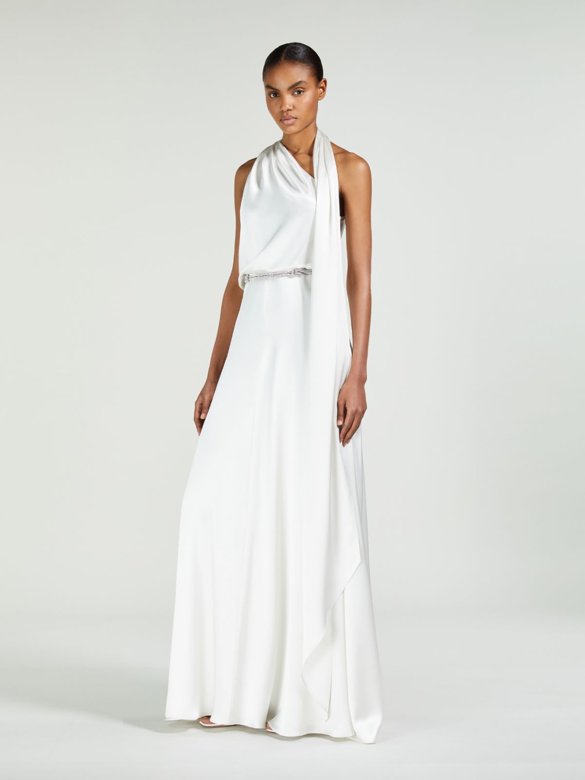 One-Shoulder-Kleid aus Seidensatin - SEIDE - Max Mara - 9