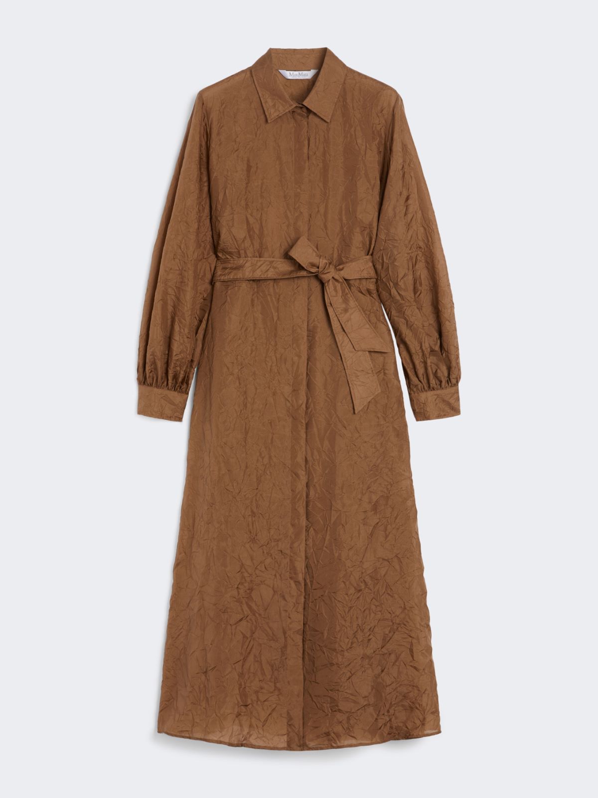 Silk canvas shirt dress - HAZELNUT BROWN - Max Mara - 10