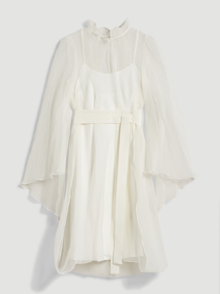 Kurzes Couture-Kleid aus Seide - WEISS - Max Mara