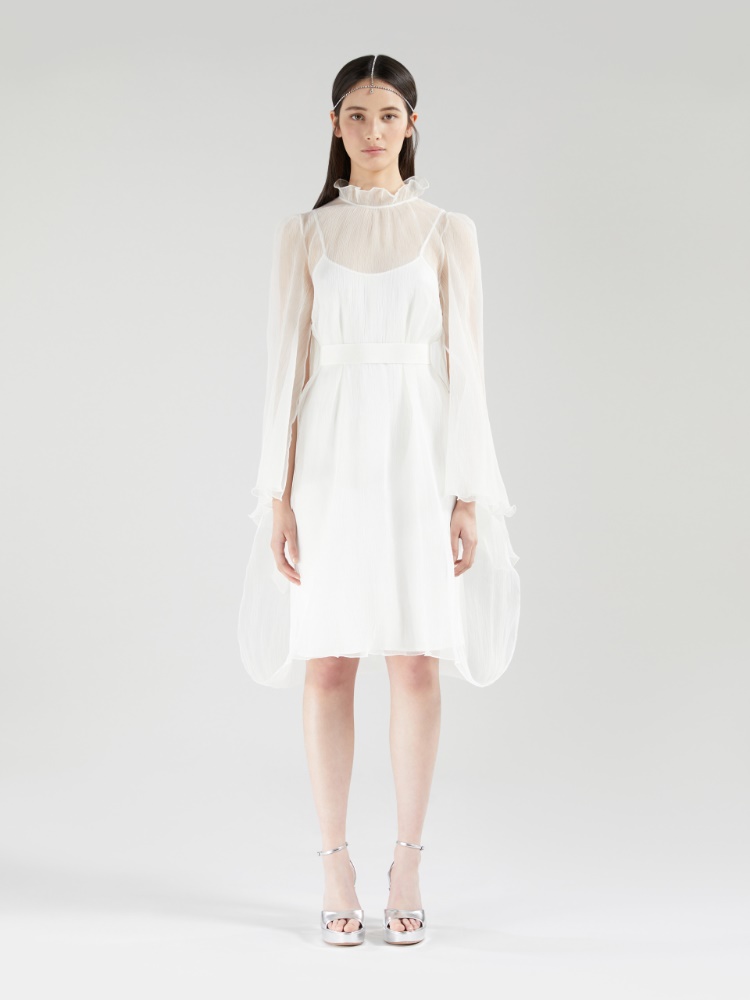 Kurzes Couture-Kleid aus Seide - WEISS - Max Mara