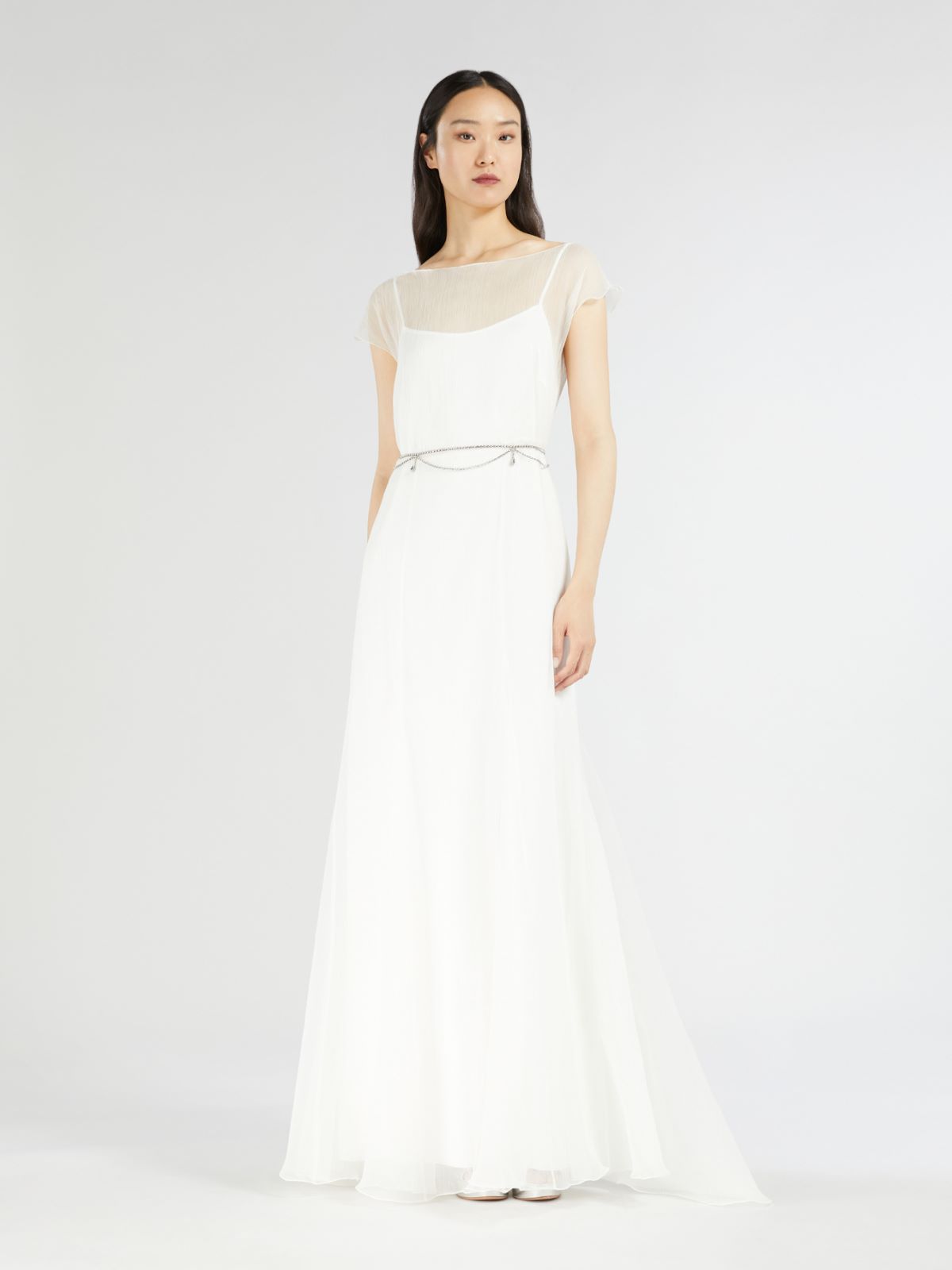 Unstructured crepon dress - WHITE - Max Mara - 10