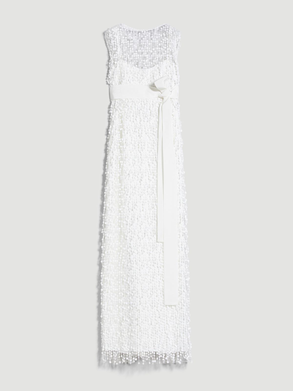 Embroidered tulle dress - WHITE - Max Mara
