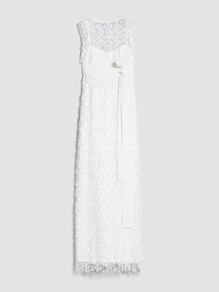 Besticktes Kleid aus Tüll - WEISS - Max Mara