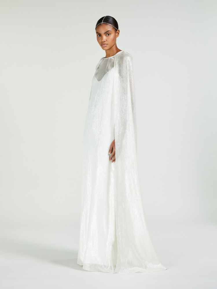 Abito in seta con mantella lunga - BIANCO - Max Mara