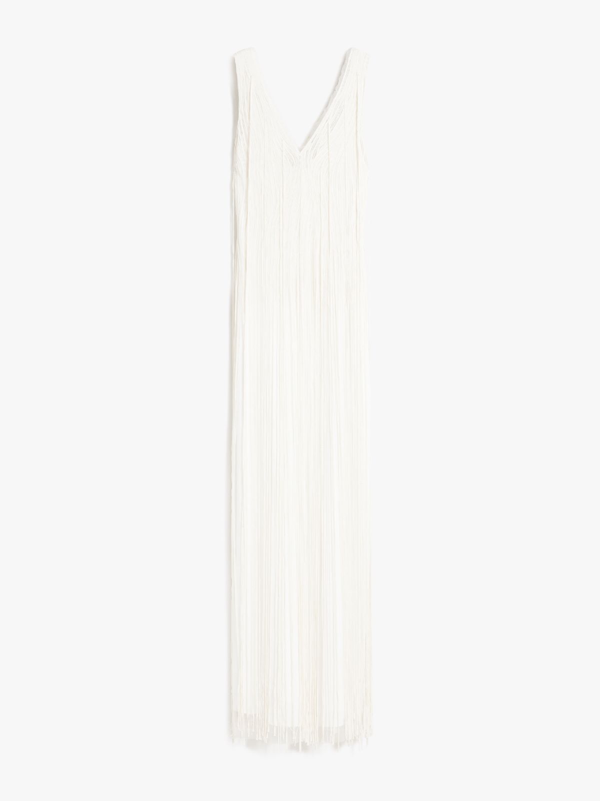 Tulle dress with fringes - WHITE - Max Mara - 10