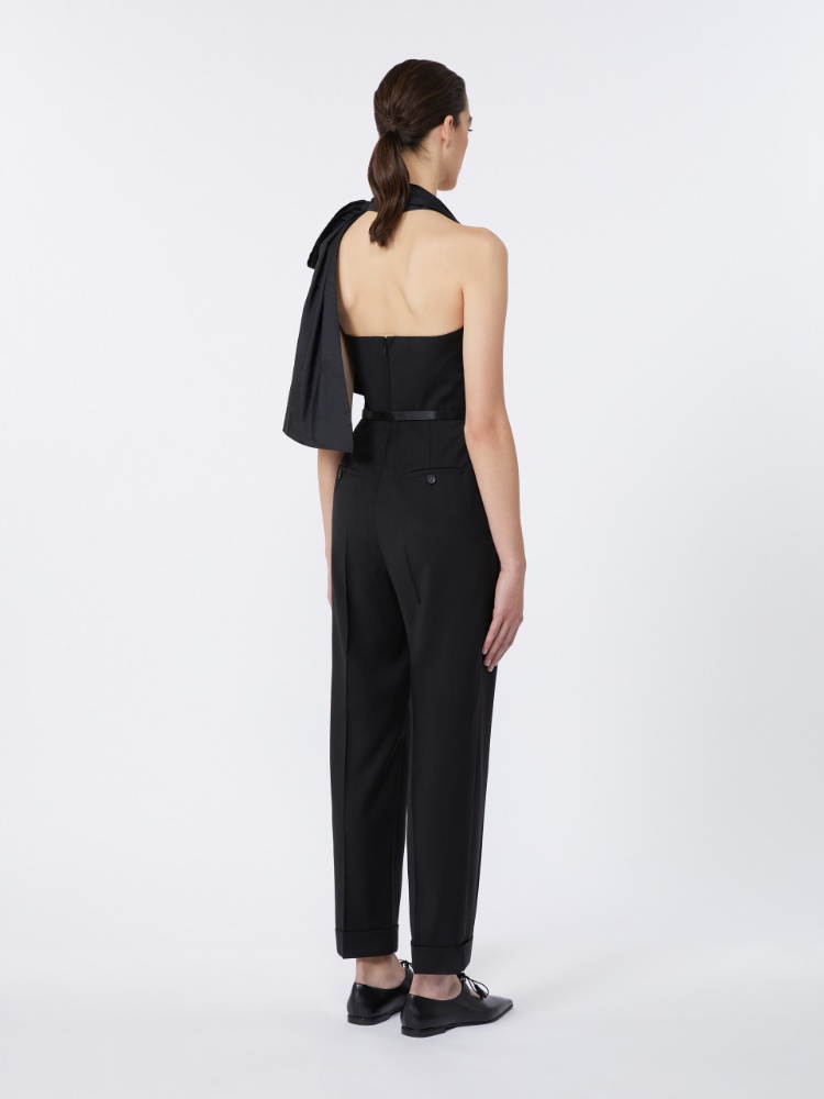 【★完売必至★】MAXMARA ☆ウール ジャンプ スーツ GABRIELLE Woollen cloth jumpsuit, black | 