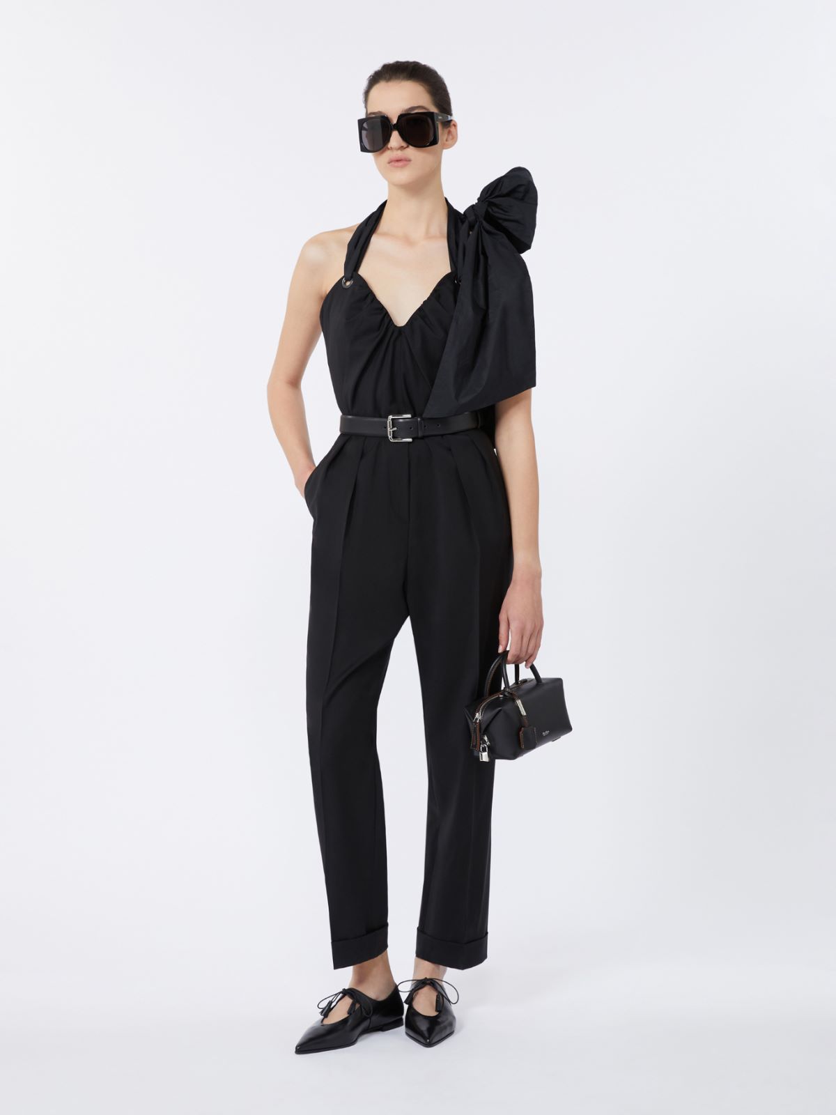 Woollen cloth jumpsuit - BLACK - Max Mara - 10
