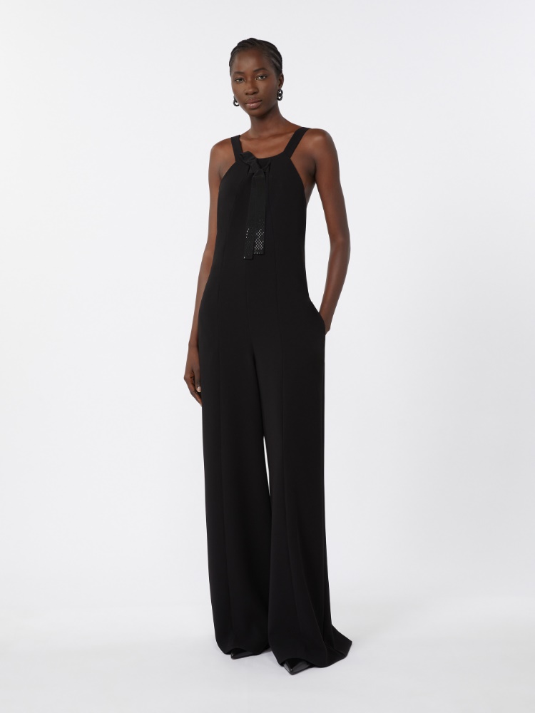 Tuta salopette in cady - NERO - Max Mara