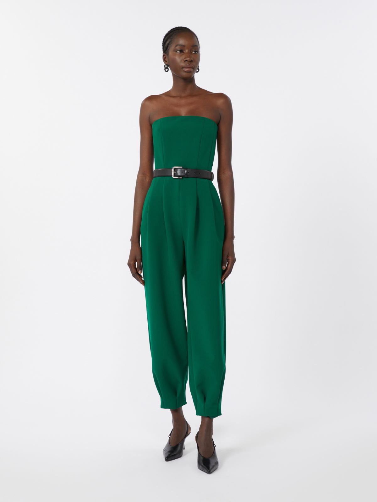 Bonded sable jumpsuit - EMERALD - Max Mara - 9