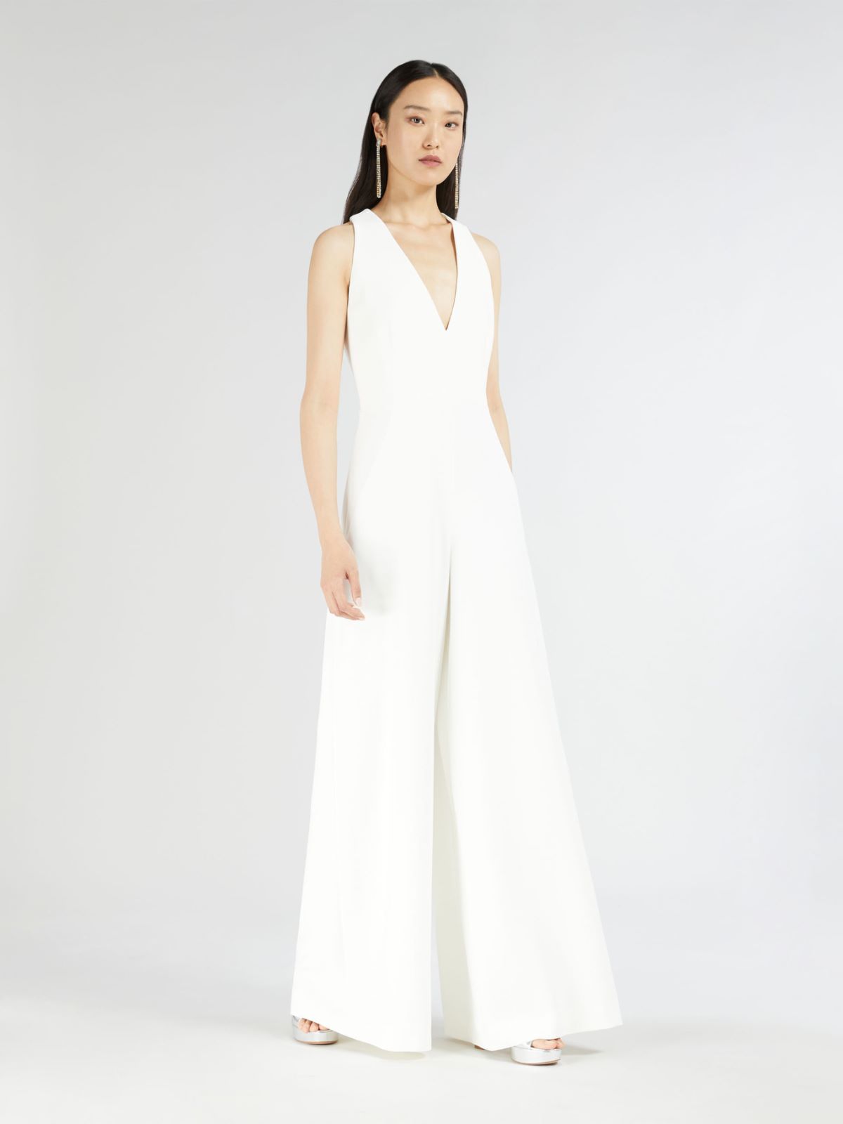 Jumpsuit aus Cady mit V-Ausschnitt - SEIDE - Max Mara - 9