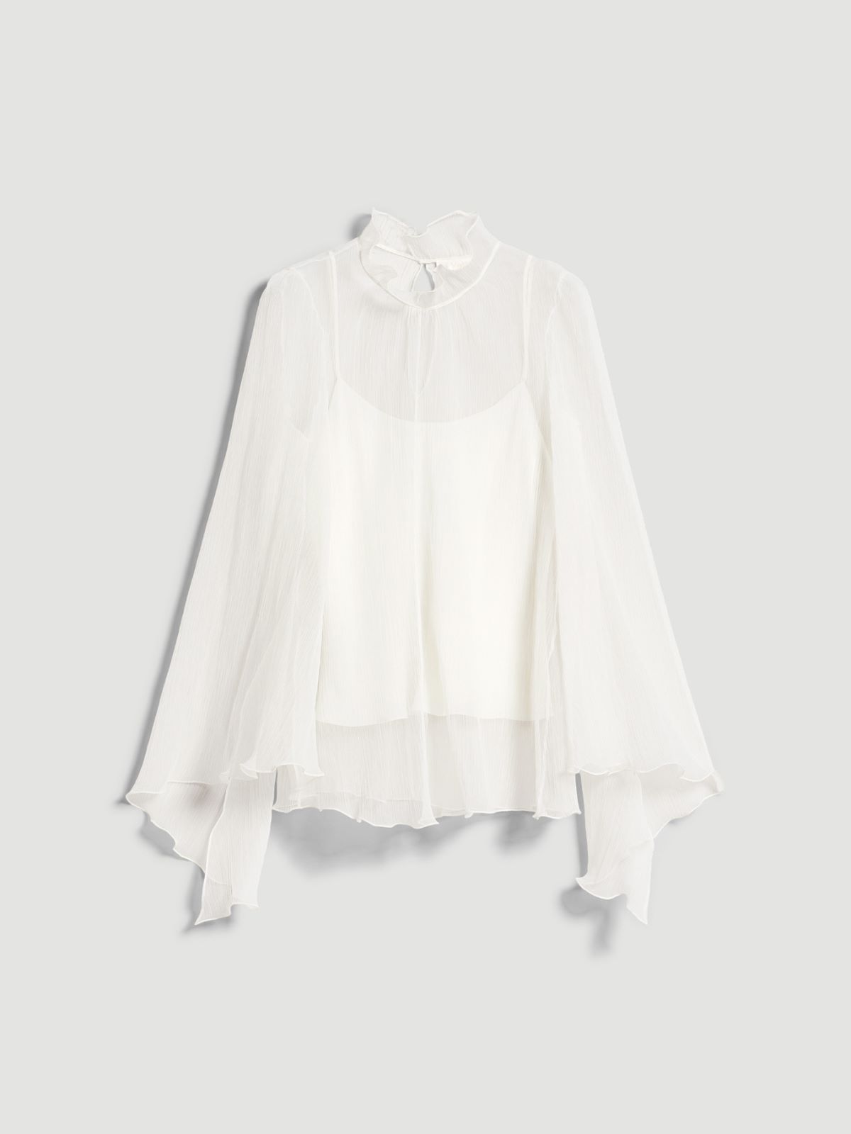 Silk crepon blouse + WHITE - Max Mara
