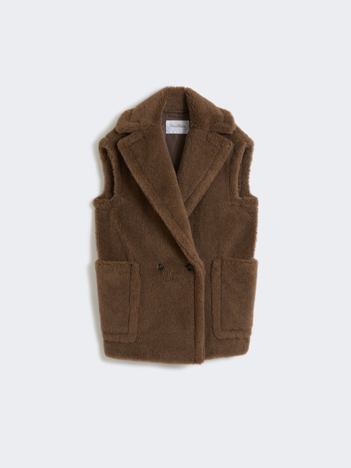 Wool and alpaca Teddy gilet - BROWN - Max Mara - 10