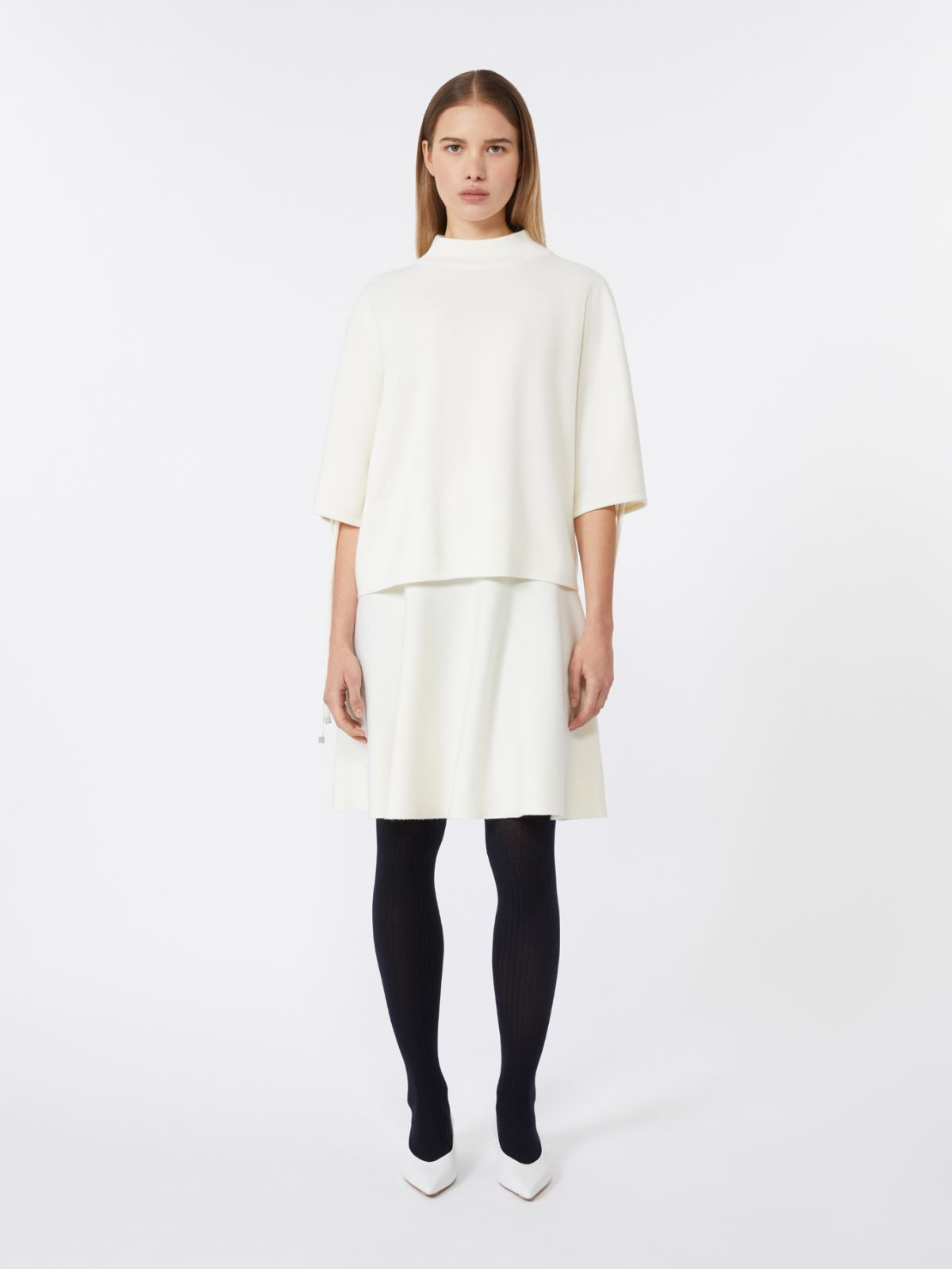 Cotton and viscose crêpe miniskirt - SILK - Max Mara