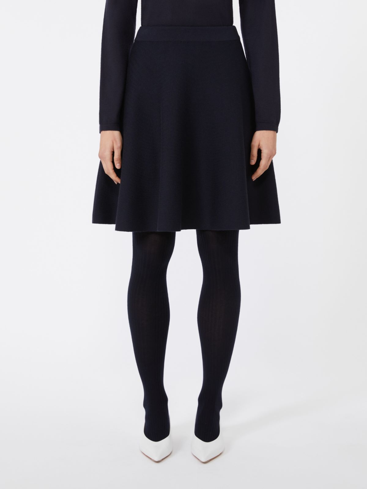 Cotton and viscose crêpe miniskirt - ULTRAMARINE - Max Mara - 2