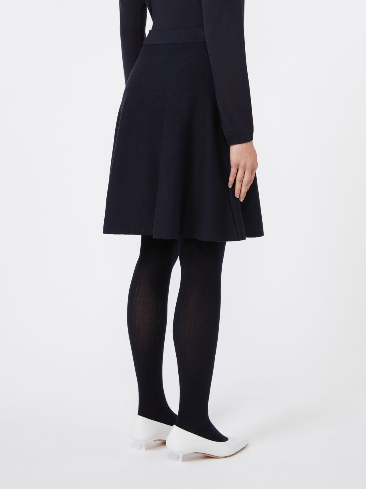 Cotton and viscose crêpe miniskirt - ULTRAMARINE - Max Mara - 3