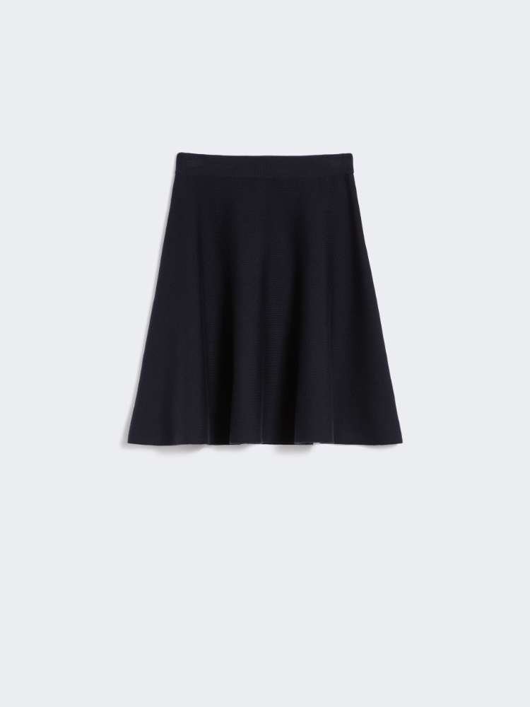 Cotton and viscose crêpe miniskirt - ULTRAMARINE - Max Mara