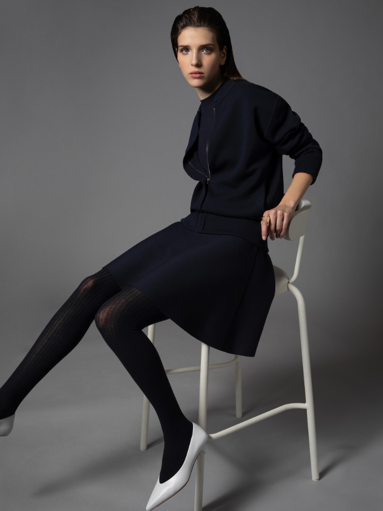 Cotton and viscose crêpe miniskirt + ULTRAMARINE - Max Mara