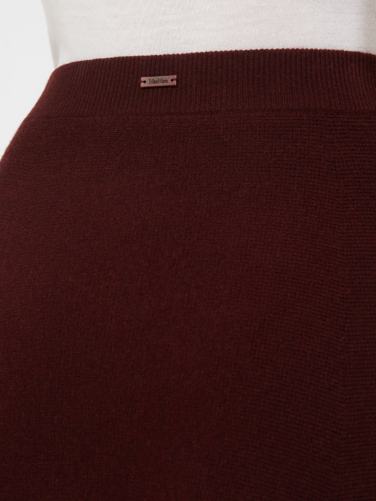 Wool and cashmere flared skirt - CHERRY - Max Mara - 4